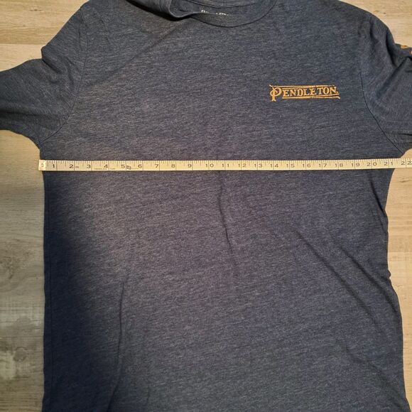 Pendleton Warranted To Be T Shirt Men's Medium Long Sleeve Blue Crew Neck - Picture 7 of 10